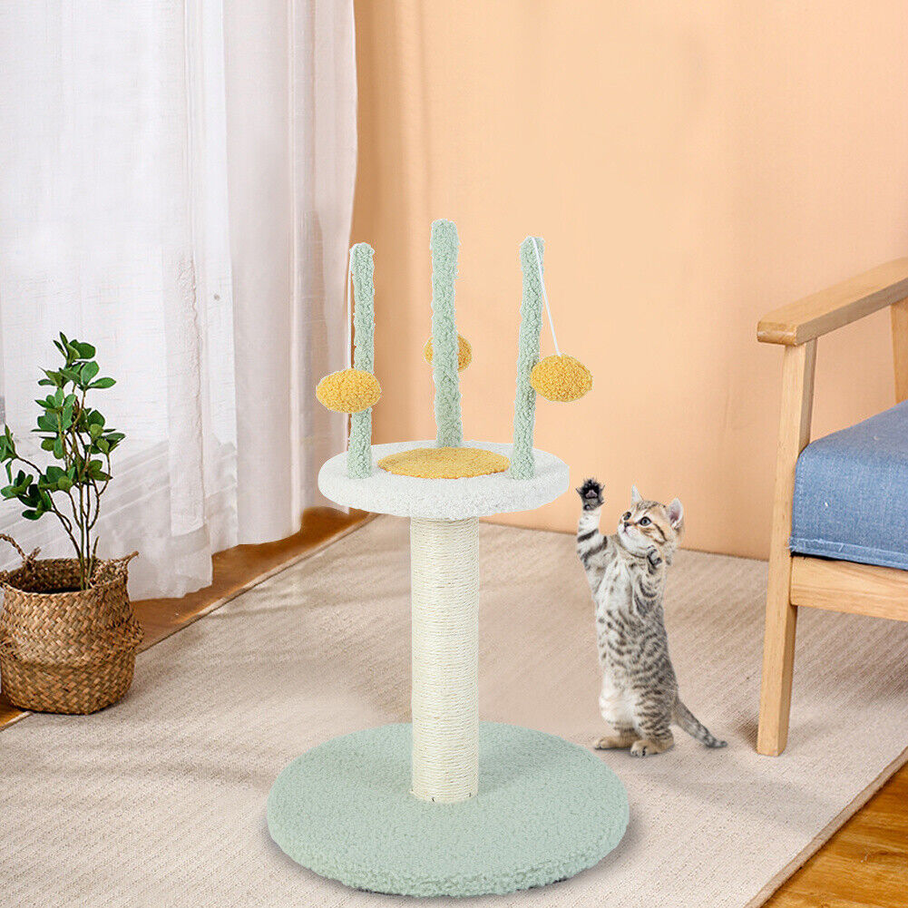 Cat Tree Scratching Post Tower Climbing Activity Centre Sisal Bed Toys Scratcher