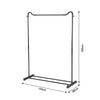 Black Metal Clothes Rail Rack Garment Stand Corner Open Wardrobe with Shelf