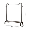 Black Metal Clothes Rail Rack Garment Stand Corner Open Wardrobe with Shelf