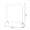 Black Metal Clothes Rail Rack Garment Stand Corner Open Wardrobe with Shelf