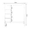 Black Metal Clothes Rail Rack Garment Stand Corner Open Wardrobe with Shelf
