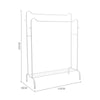 Black Metal Clothes Rail Rack Garment Stand Corner Open Wardrobe with Shelf