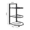 Multi Layer Corner Shelf Kitchen Pot Pan Rack Saucepan Cookware Stand Storage