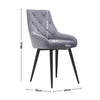 2/4/6Pcs Upholstered Nordic Velvet Dine Restaurant Dining Room Chairs Metal Legs