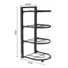 Multi Layer Corner Shelf Kitchen Pot Pan Rack Saucepan Cookware Stand Storage