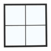 Black Industrial Style Black Metal Window Style Metal Frame Wall Mirror Decor
