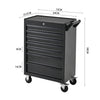 Steel Storage Cabinet Garage Storage Unit on Wheels Lockable Cupboard Tool Box