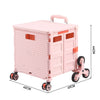 Folding Shopping Trolley Box 55L Camping Picnic Boot Cart Storage Stair Climbing