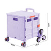 Folding Shopping Trolley Box 55L Camping Picnic Boot Cart Storage Stair Climbing