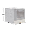 Large Self-Cleaning Hooded Cat Litter Box Enclosed Kitten Toilet Box Potty Tray