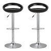 2pcs Bar Stools Leather Swivel Gas Lift Chair Kitchen Breakfast Pub Black Grey