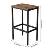 3 Space Saving Industrial Kitchen Bar Table Stool Set Breakfast Dining Chair Set