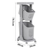 Rolling Laundry Sorter Cart Washing Basket Clothes Hamper Storage Bin On Wheels