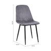 2/4/6Pcs Upholstered Nordic Velvet Dine Restaurant Dining Room Chairs Metal Legs