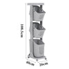 Rolling Laundry Sorter Cart Washing Basket Clothes Hamper Storage Bin On Wheels