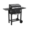 Outdoor Charcoal Smoker Garden BBQ Grill Side Shelf Barbecue Utensil With Wheels