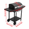 Outdoor Charcoal Smoker Garden BBQ Grill Side Shelf Barbecue Utensil With Wheels