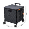 Folding Shopping Trolley Box 55L Camping Picnic Boot Cart Storage Stair Climbing