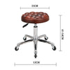 2 Pieces Upholstered Swivel Stool Adjustable Height Chair Office Desk Bar Stool