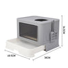 Large Self-Cleaning Hooded Cat Litter Box Enclosed Kitten Toilet Box Potty Tray