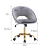 Adjustable Leisure Office Chair Velvet Swivel Computer Desk Chair Study On Wheel