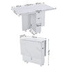 Kitchen Mobile Drop Leaf Dining Table Folding Desk Storage Open Shelves On Wheel