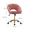 Adjustable Leisure Office Chair Velvet Swivel Computer Desk Chair Study On Wheel