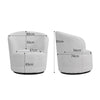 360° Swivel Cuddle Armchair White Teddy Fabric Upholstered Tub Chair Accent Sofa