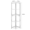 White Corner Ladder Shelving Unit 5Tier Storage Display Stand Bookcase Bookshelf