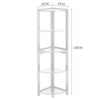 5 Tier Wood Corner Ladder Shelf Unit Freestanding Fan Bookshelf Plants Stand