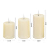 3 OR 5PCS LED Flameless Candles Remote Flickering Pillar Timer Battery Operated