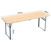 Portable Wooden Folding Beer Table Trestle Camp Garden Outdoor Barbecue Table