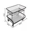 3/5/6 Tier Vegetable Fruit Trolley Cart Kitchen Rack Storage Basket Holder Shelf