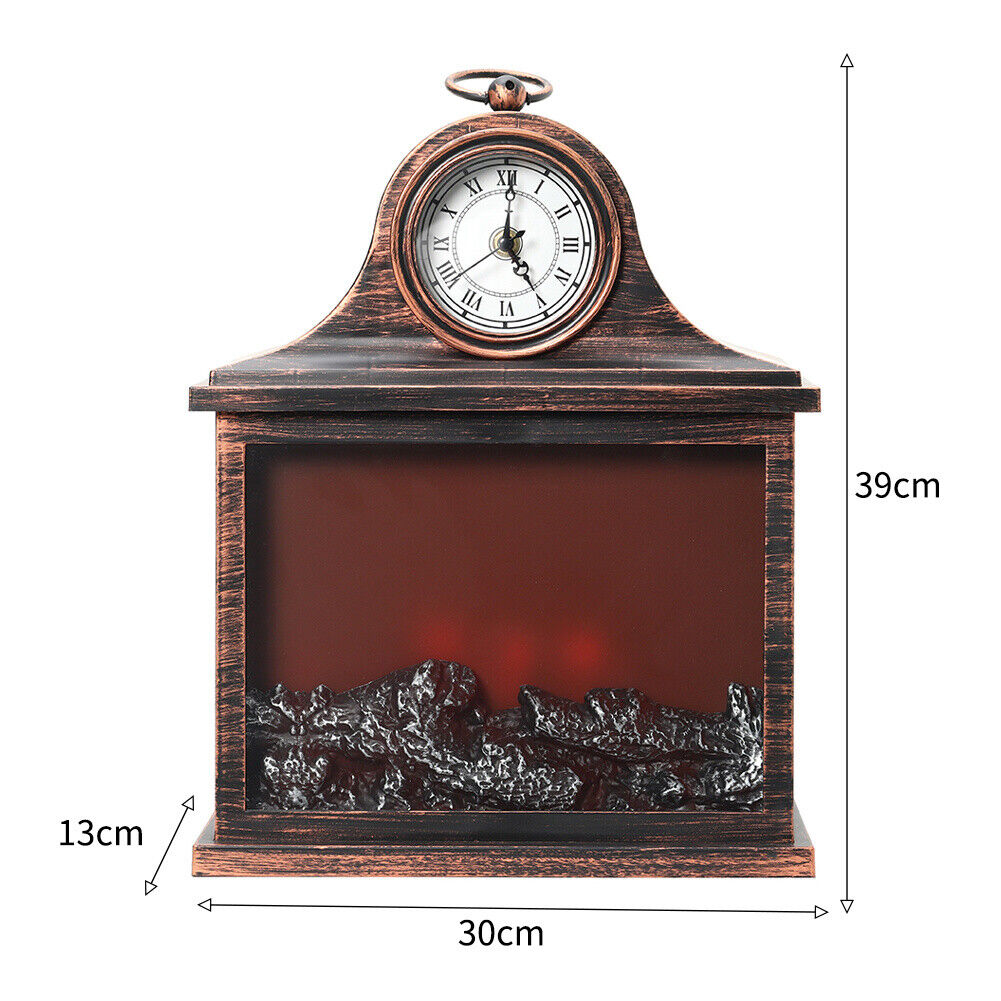 LED Fireplace Lantern Flameless Imitate Log Fire Effect Night Light Home Decor