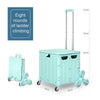 Folding Shopping Trolley Box 55L Camping Picnic Boot Cart Storage Stair Climbing