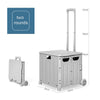 Folding Shopping Trolley Box 55L Camping Picnic Boot Cart Storage Stair Climbing