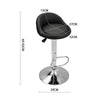 2 Pieces Upholstered Swivel Stool Adjustable Height Chair Office Desk Bar Stool