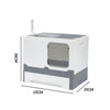 Large Self-Cleaning Hooded Cat Litter Box Enclosed Kitten Toilet Box Potty Tray