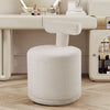 Faux Fur Footstool Dressing Table Stool Bedroom Makeup Chair Seat Round Footrest