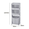 Rolling Laundry Sorter Cart Washing Basket Clothes Hamper Storage Bin On Wheels