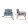Mid Century Loveseat Sofa Wood Legs Couch Armchair Living Room Settee Kids Adult