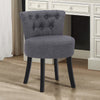 Soft Dressing Table Chair Vanity Makeup Stool Dining Seat Pouffe with Wood Legs