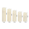3 OR 5PCS LED Flameless Candles Remote Flickering Pillar Timer Battery Operated