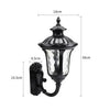 Vintage Wall Light Iron Metal Lantern Lamp with Glass Shade Cover Indoor Outdoor
