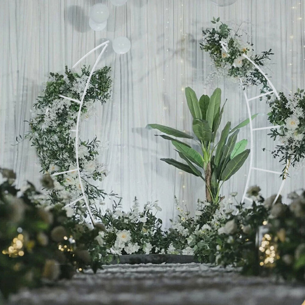 Round/Oval/Square Wedding Arch Stand Birthday Party Backdrop Flower Balloon Deco
