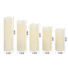 3 OR 5PCS LED Flameless Candles Remote Flickering Pillar Timer Battery Operated