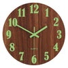Luminous Silent Wall Clock Glow In The Dark Quartz Clocks Bedroom Night Light