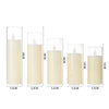 3 OR 5PCS LED Flameless Candles Remote Flickering Pillar Timer Battery Operated