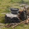 Cast Iron Casserole Dish Pot Pan Cooked Camping Stew Dutch Oven Stockpot Skillet
