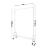 Black Metal Clothes Rail Rack Garment Stand Corner Open Wardrobe with Shelf